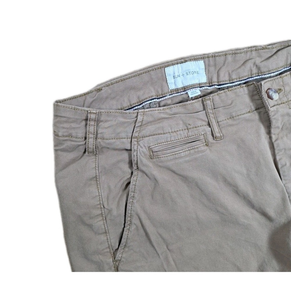 Sun Stone Mens Chino Pants 36 Casual Stretch Comfort‎ BROWN EUC